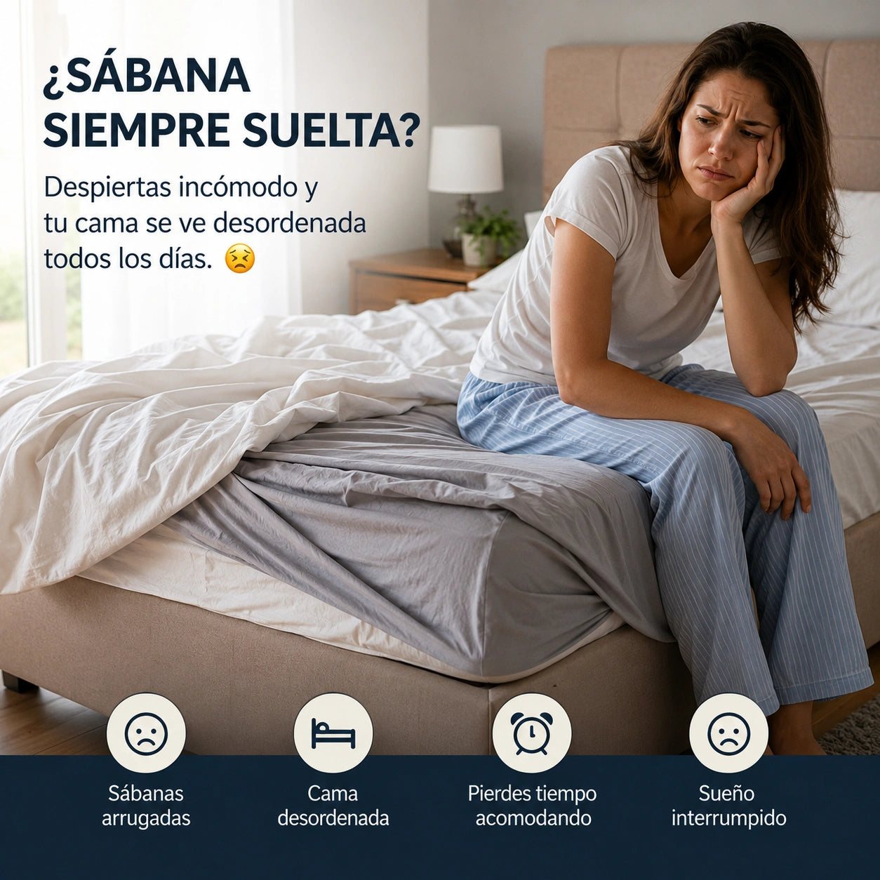 SOPORTES AJUSTA SÁBANAS CON CERRADURA x 4 — CAMA SIEMPRE ORDENADA 🛏️🔒⚡