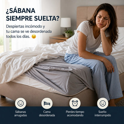 SOPORTES AJUSTA SÁBANAS CON CERRADURA x 4 — CAMA SIEMPRE ORDENADA 🛏️🔒⚡